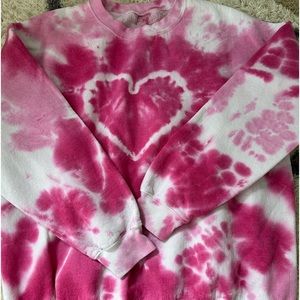 Urban Outfitters Pink tie dye sweatshirt XS